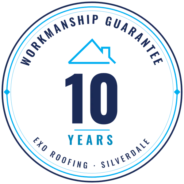 Exo Roofing 10-year workmanship guarantee